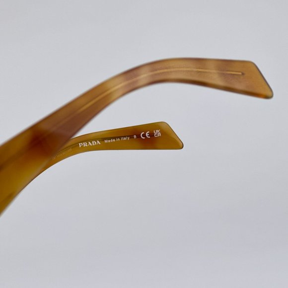 Prada PRA06S 11P60C BRAND NEW Sunglasses Cognac Tortoise Green Square Unisex - Picture 10 of 12